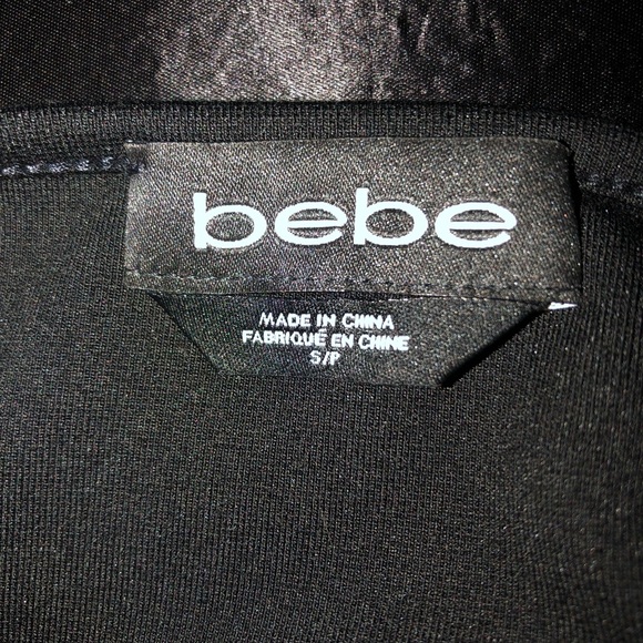 Black Bebe halter top with Golden Trim Metal Bars - Picture 7 of 9